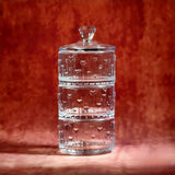 Qfdian  Glass Candy Jar with Lid Sensory Decor Vanilla Beans Jewelry Glass Organizer Vanilla Bean Storage Canister Bath Salt Vessel Gift