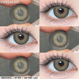 Qfdian  1 Pair Black Series Contact Lenses for Eyes Big Blakc Eyes Softlens Beautiful Pupils Natural Brown Lens Yearly Cosmetic