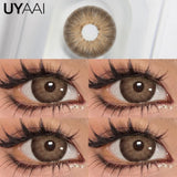 Qfdian  1Pair Fashion Big Lenses Colored Contact Lenses for Eyes Beauty Blue Eyes Lenses Natural Green Pupils Brown Grey Lens