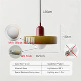 Qfdian  Nordic Pendant Light Glass Home Decorative Lamp For Living Room Restaurant Bedroom Study Indoor Hanging Illumination Luminaires