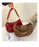 Qfdian 2025 New Y2k Aesthetic Simple Fairy Underarm Bag Women Trendy All Match Top-Handle Bags Vintage Casual Fashion Shoulder Handbags