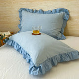 Qfdian  Cotton Lace Pillow Cover One Pair 48x74cm Pillow Core Inner Liner Washable Bedroom Decoration Pillow Case Bedding Accessories