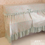 Qfdian  155x40x130 Simple Lace Piano Covers Piano Full Cover Fabric Middle Opening Piano Cover Dust Cover with Stool Cloth