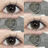 Qfdian  2PCS Gilding Prescription Contact Lenses Cosmetics Eye Color Lenses Fashion Pupils Myopia Colored Contact Lenses Violet