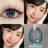 Qfdian  2pcs Myopia Color Contact Lenses for Eyes with Prescription Beauty Pupils Makeup Eye Color Lenses Fashion Blue Lenses