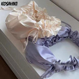 Streetwear Solid Ins Casual Women's Handbags Y2k Aesthetic All Match Pleated Shoulder Bags Korean Fairy Chic Simple Underarm Bag