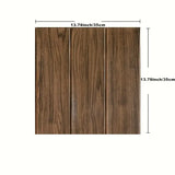 Qfdian 5pcs/10pcs 35X35cm 3D Wall Stickers DIY Wood Grain Foam Self-Adhesive Waterproof Moisture-Proof Ceiling Bedroom Wallpaper