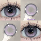 Qfdian  2pcs/pair Beauty Purple Contact Lenses for Eyes Myopia Colored Contact Lenses Natural Blue Lens Fashion Cosplay Pupils
