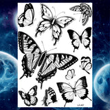 Qfdian  Ankle Flora Cherry Lavender Flash Fake Waterproof Tattoos Temporary Women Arm Chest Tattoo Stickers Body Art Custom Tatoos