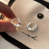 Qfdian 925 Sterling Silver Earrings for Women Ear Hoop Versatile Sweet Girl Fashion Jewery New Year Gifts Accessories