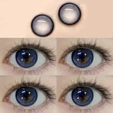 Qfdian 1 Pair Myopia Colored Contact Lenses Red Blue Natural Look Pupils Beauty Color Lens Big Eyes Contacts Cosmetics Yearly