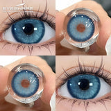 Qfdian 1Pair New Colored Contact Lenses for Eyes Brown Lenses Green Eye Lenses Gray Pupils Yearly Cosmetic Eye Contact Lens