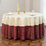 Qfdian  1pcsModern fashion Double Layered Round Tablecloth flower Printed wedding party Tablecloth Dust Anti Slip Table Cover