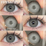 Qfdian  1Pair New Brown Contact Lenses Beauty Fashion Pupils Eye Color Lenses Colored Contact Eye Lenses Yearly Cosmetic Pupils
