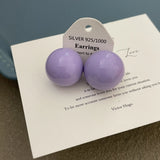 Qfdian  New color candy ball earrings for women