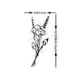 Qfdian  19 Sheets 3D Sexy Flower Temporary Tattoos For Women Neck Arm Black Fake Tattoo Sticker Waterproof Small Sketch Tatoo Decoration