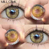 Qfdian 1 Pair Contact Lenses for Eyes Color Natural Lens Beauty Pupils Brown Blue Pink Lenses Yearly Cosmetics High Quality