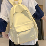 Qfdian  Women Y2k Aesthetic Simple Star Backpack All Match Students Fashion Casual Schoolbags Japanese High-capacity Backpacks Trendy