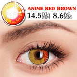 Qfdian  Halloween Cosplay Cosmetics Color Contact Lenses Red Color Lens Anime White Lenses Big Eye Lenses