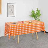 Qfdian  1/2/3pcs Disposable Red Gingham Plaid Table Cloths for Parties, Rectangle Party Table Cover for Picnic Farm Birthday Wedding,