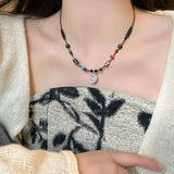 Qfdian  Bohemian Style Necklace Women Pearl Flower Necklace Korean Style Sweet Cool Necklace Fashionable Jewelry Women Collarbone Chain