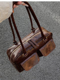 Qfdian Streetwear Fashion Women Purses and Handbags Office Lady Vintage All Match Shoulder Bags 2025 Casual Y2k Aesthetic Underarm Bag