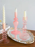Qfdian Pink Wedding Table Centerpieces Candle Holder Wedding Decoration Flower Vase Home Decoration Accessories Vases Room Decor