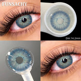 Qfdian  1pair METATRON Color Contact Lenses for Eyes Brown Eye Contacts Gray Pupils Yearly Use Women Cosmetics Color Eye Lens