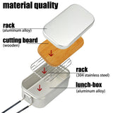 Qfdian Ultralight Tableware Camping Cookware Lunch Box Cooking Pots Picnic Accessories Outdoor Cutlery Kitchen Set Hiking Sports