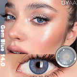 Qfdian  1Pair NEW Color Contact Lenses For Eyes Beauty Pupils Natural Pupils Brown Contact Lenses Soft Colorful Cosmetics Gray Len