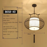 Qfdian  New Lantern Pendant Light Personalized and Creative Tea Room Light Iron Art Yang Table Light Fabric Simple Chinese Style