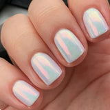 Qfdian 24Pcs Gradient White Fake Nail Short Square Ballet Simple False Nails Press on Wearable Nude Nails Art Full Cover Manicure Tips