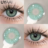 Qfdian NEW Blue Eye Color Lens 1 Pair Green Colored Pupils for Eyes Natural y2k Fashion Lenses Korean Style Colorcon Eye Contacts