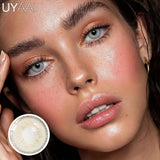 Qfdian 1 Pair Colored Contact Lenses for Eyes Natural Brown Lenses Beauty Lenses Gray Lenses Eye Contact for Woman Quality Lens