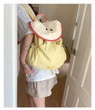 Japanese Letter Embroidery Schoolbags Y2k Aesthetic Student Casual Travel Backpacks Contrast Color Sweet Kawaii Bags for Women