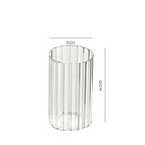 Qfdian Ribbed Glass Hurricane Candle Holders Home Decor Pillar Candles Glass Vase Floating Candle Wedding Ornaments