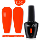 Qfdian  15ml UV Gel Nail Polish Semi Permanent Gel Varnish Enamel Brown Nail Gel Design Red Nails Art Nude Color Glitter Manicure