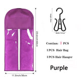 Qfdian Wig Storage Bag Extra Long Hair Extension Storage Bag With Hanger For Wigs Hair Extensions Hairpiece Wig Bag With Wig Hanger