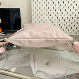 Qfdian Drawstring Bow Pleated Shoulder Crossbody Bags Transparent Casual Travel Ita Bag Fashion Ins Sweet Women Backpacks Y2k Aesthetic