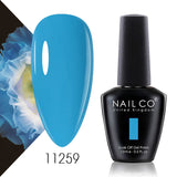 Qfdian  15ml 334 Blue Pink Colors Nail Gel Polish Soak Off UV LED Nail Lacquer Varnish Semi Permanent Nail Art Gel For Nail Art
