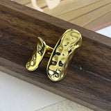 Unique Irregular Big Rings for Women Open Gold Color Finger Rings Adjustable Jewelry Punk 2024 Party Wedding Gift