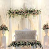 Qfdian 2 Panels Ivory Backdrop Curtains Thick Wrinkle Resistant Polyester Wedding Drapes for Birthday Photography Party Home Decoration