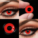 Qfdian  Cosplay White Contact Lenses for Eyes Anime Role Playing Lens Halloween Cosplay Black Contacts Yearly Cosmetics Pupils