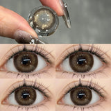 YIMEIXI 2pcs Myopia Color Contact Lenses for Eyes with Myopia Black Large Diameter Lens Circular Lens Beauty Pupil