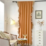 Qfdian  New Ruffled Cotton Linen Curtain Indoor Decorative Partition Floating Window Shade Minimalist Semi Blackout Versatile Sunblind