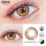 Qfdian 1 Pair Natural Colored Lenses for Eyes Blue Green Eyes Large Diameter14.5mm  Lens Gray Makeup Beauty Pupil Fast Shipping