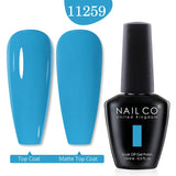 Qfdian  15ml UV Gel Nail Polish Semi Permanent Gel Varnish Enamel Brown Nail Gel Design Red Nails Art Nude Color Glitter Manicure