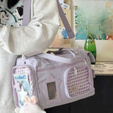 Qfdian Trendy All Match Transparent Ita Bags Women Casual Travel Underarm Bag Sweet Y2k Aesthetic Shoulder Handbags Streetwear Japanese