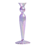 Qfdian 1pc Glass Vases Nordic Candlestick Wedding Decoration Christmas Decoration Candle Stick Holder Home Decor Flower Vase