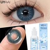 Qfdian 60ML Lenses Solution Set 1 Pair Hot Sales Colored Contact Lenses for Eyes with ICE COOL Contact Lenses Solution Liquid